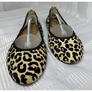 Hush Puppies Chaste Ballet Flats In Calf Hair Leopard Women's Size 8